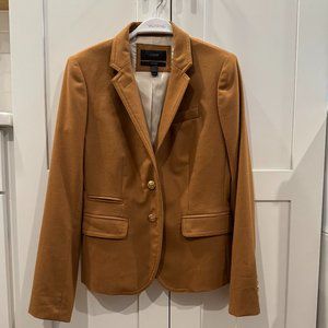 Jcrew wool blazer 100% wool size 0 caramel tan beige